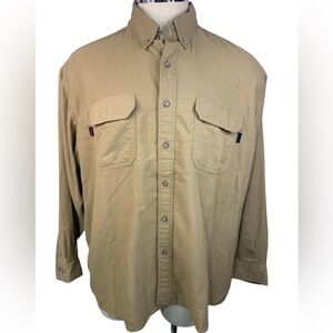 Riverside FR (Lot of 2) Tan Long Sleeve Button-Up Shirts Men’s 3XL